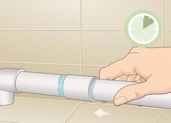 لوله را در اتصالات محکم کنید و بگذارید 10 ثانیه ثابت شود