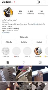 ایسنتاگرام جوشکاری weldskill