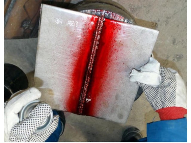 تست بازرسی جوش مایع نافذ PT